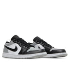 Angled view of Air Jordan 1 Low 'Shadow Toe'