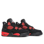 Angled view of Air Jordan 4 Retro 'Red Thunder'