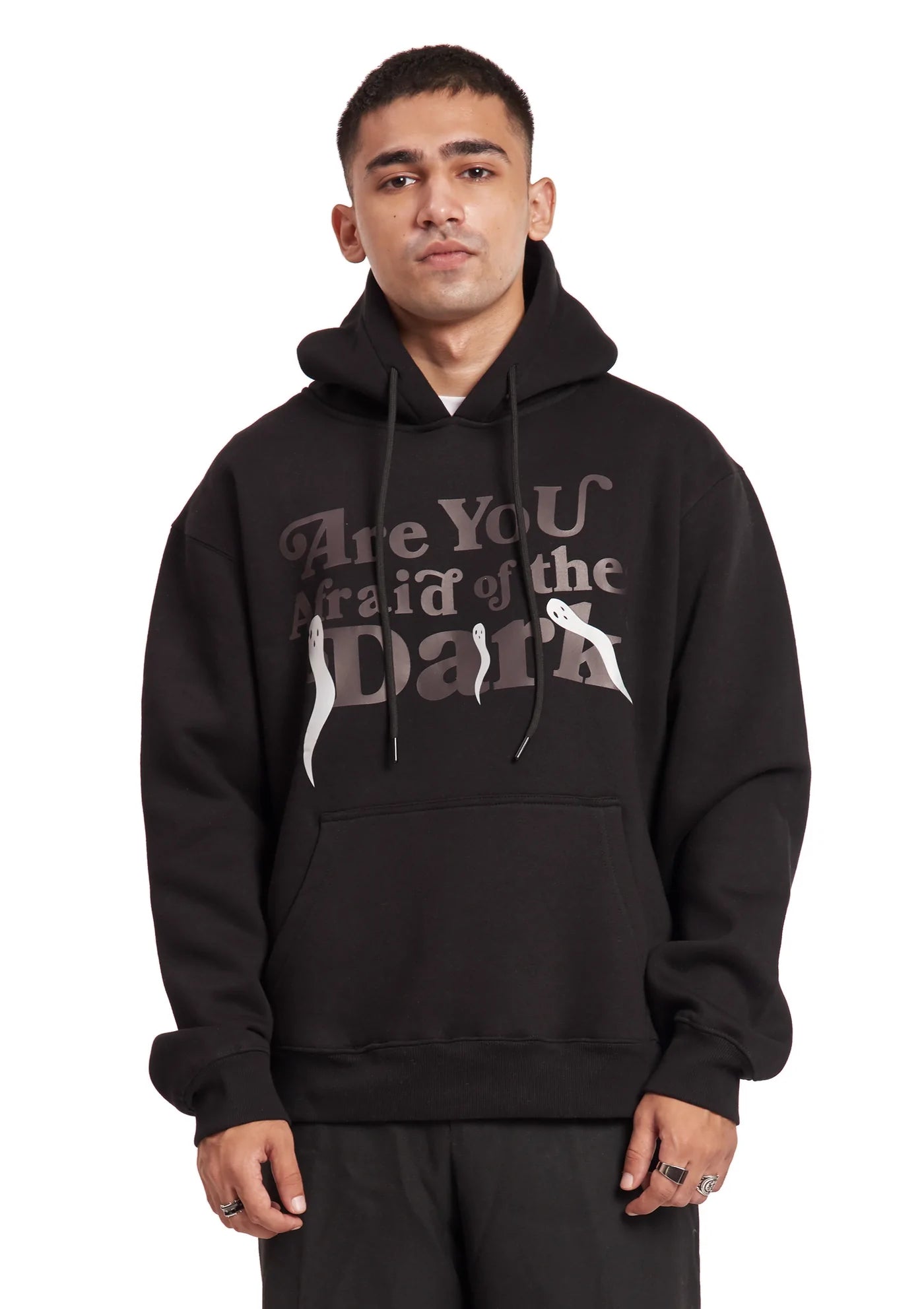 Halo Effect Men's 'Are You Afraid' Reflective Black Hoodie