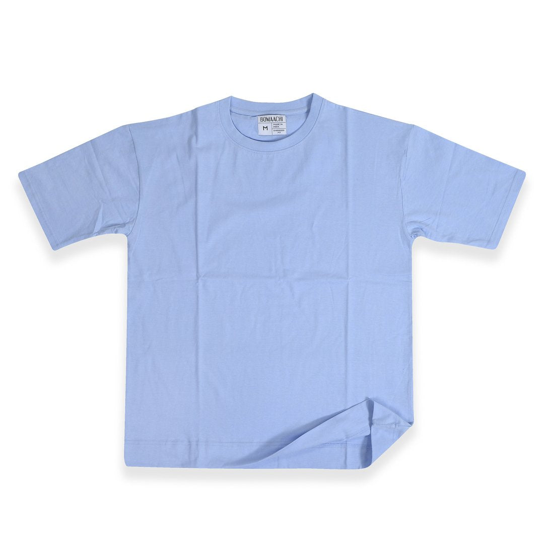 Bomaachi Oversized Blank Blue Longline T-Shirt