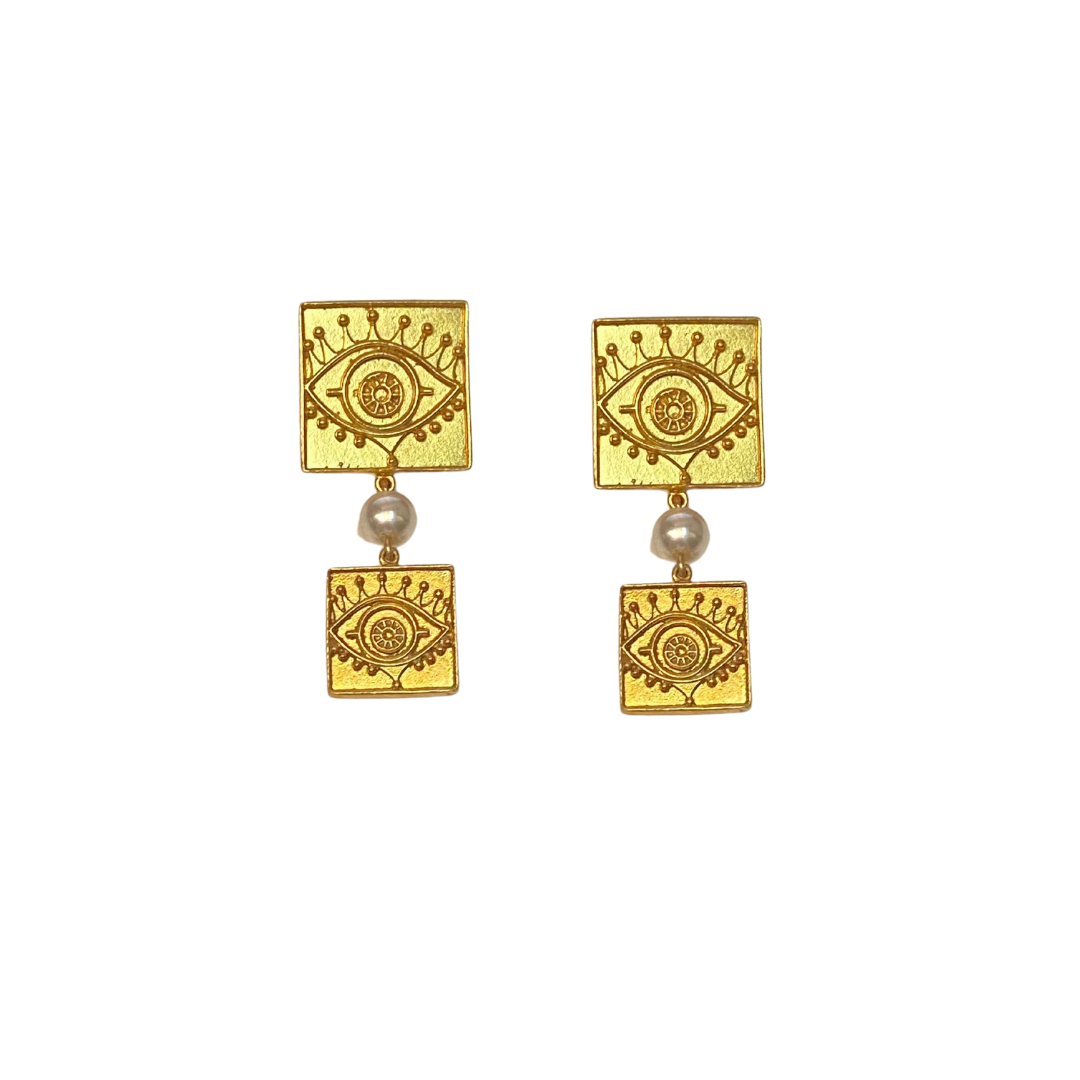 Michelle Alexander 'Iris' Evil Eye Statement Earrings