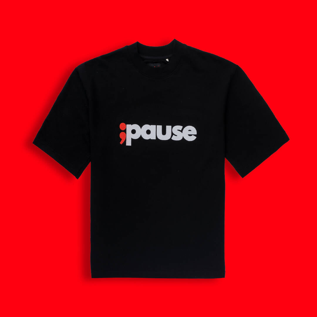 Front view of Sorta Club Pause T-Shirt