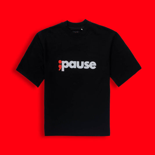 Front view of Sorta Club Pause T-Shirt