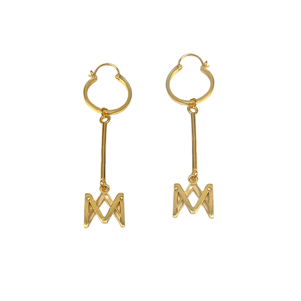 Michelle Alexander 'Signature' Long Logo Earrings - reference
