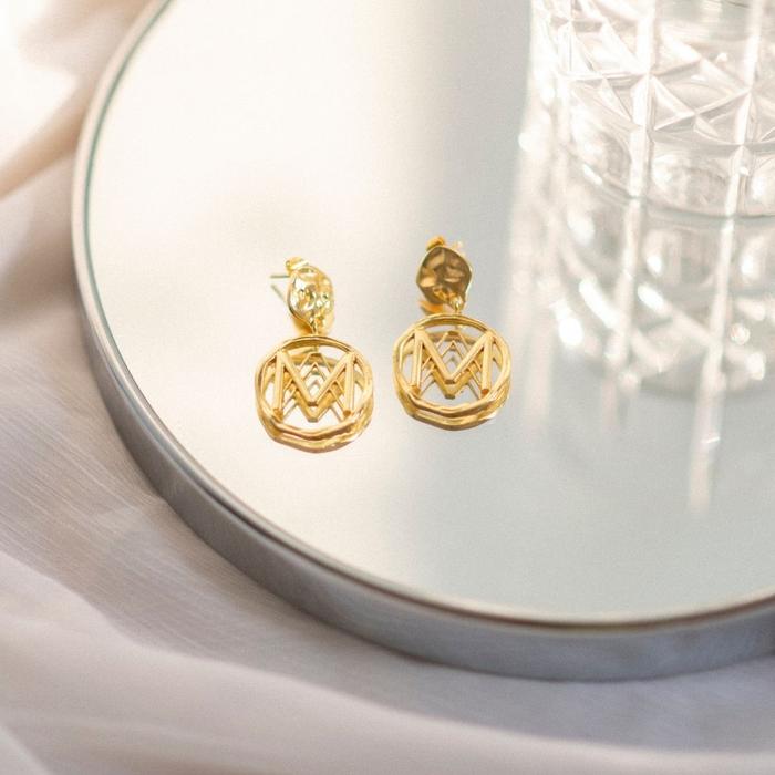 Michelle Alexander 'Signature' Logo Earrings
