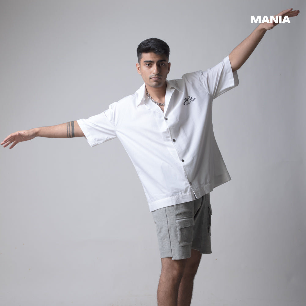 Mania Unisex Oversized Collared Shirt