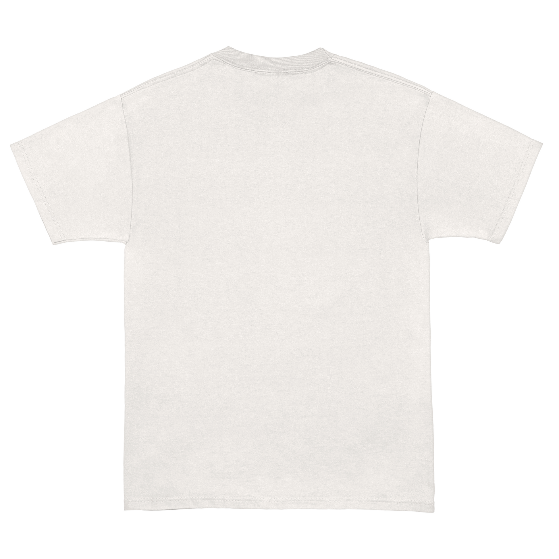 Back view of 10 Hills Studio Unisex 'Savage' White Boxy T-Shirt