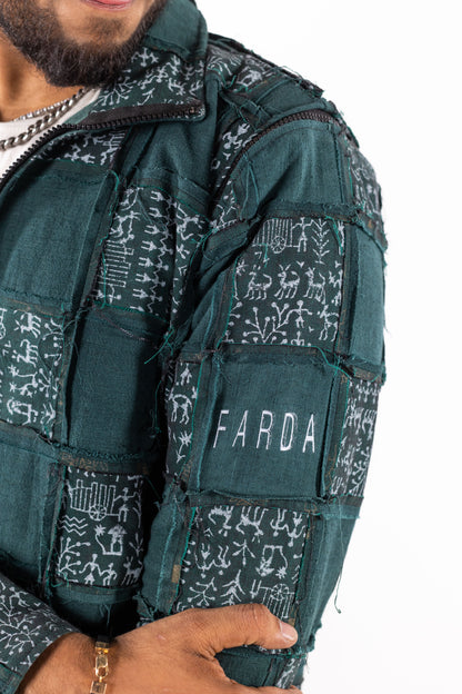 Farda Clothing Unisex 'Boscage' Block Printed Varli Jacket