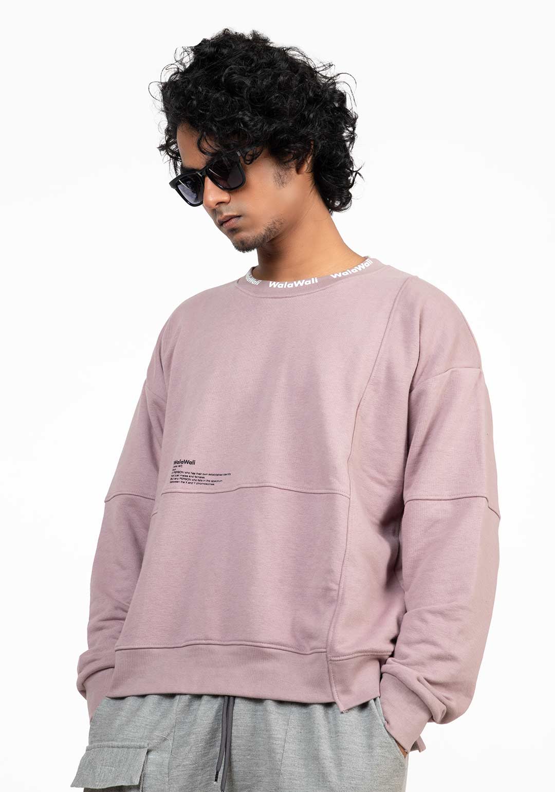 WalaWali 'The Definition' Pink Oversize Sweatshirt