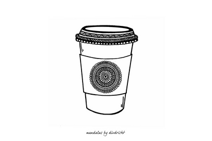 Mandalas by Divrisht 'Coffee Mug' Postcard