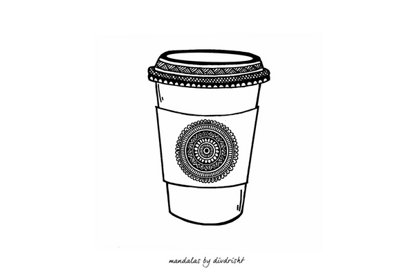 Mandalas by Divrisht 'Coffee Mug' Postcard - reference