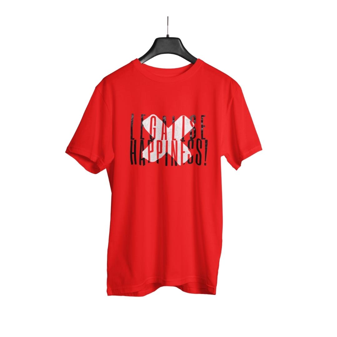 Sorta Club 'Legalise Happiness' Red T-Shirt