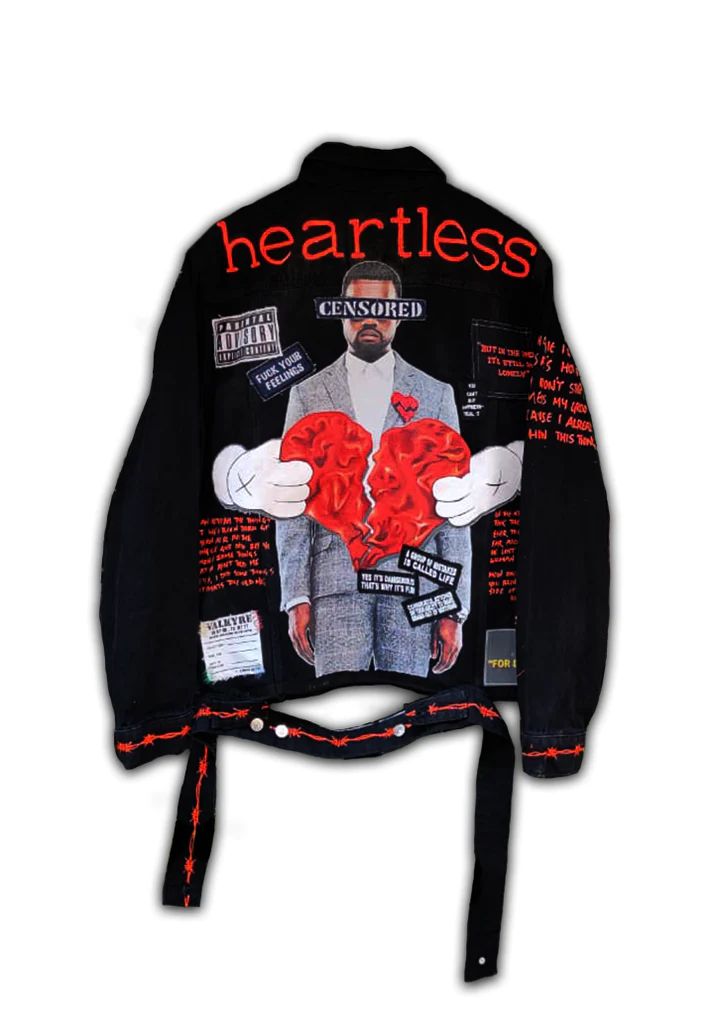 Valkyre Clothing Unisex 'Kanye West-Heartless' Denim Jacket