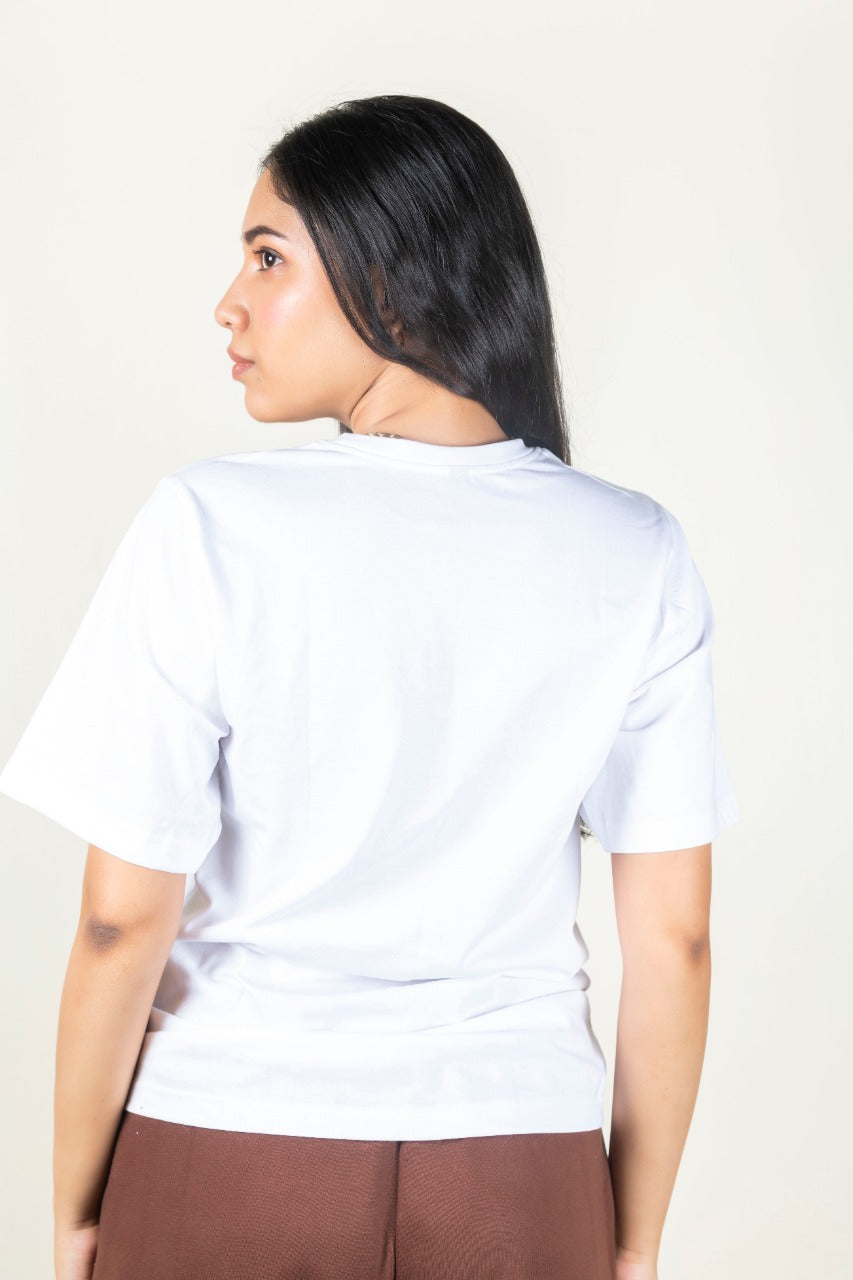 KNN Calcutta 'Iced Koffee' Oversize White T-Shirt