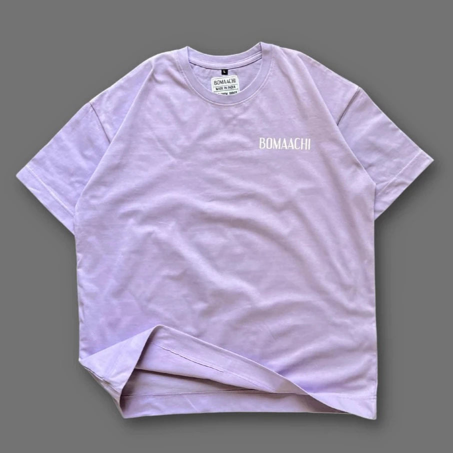 Bomaachi Unisex Oversized Blank Lilac T-Shirt