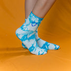 Helios Styocks Tie & Dye Ankle Length Cushion Socks - Sky Blue