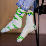 Styocks Tie & Dye Ankle Length Cushion Socks - Green