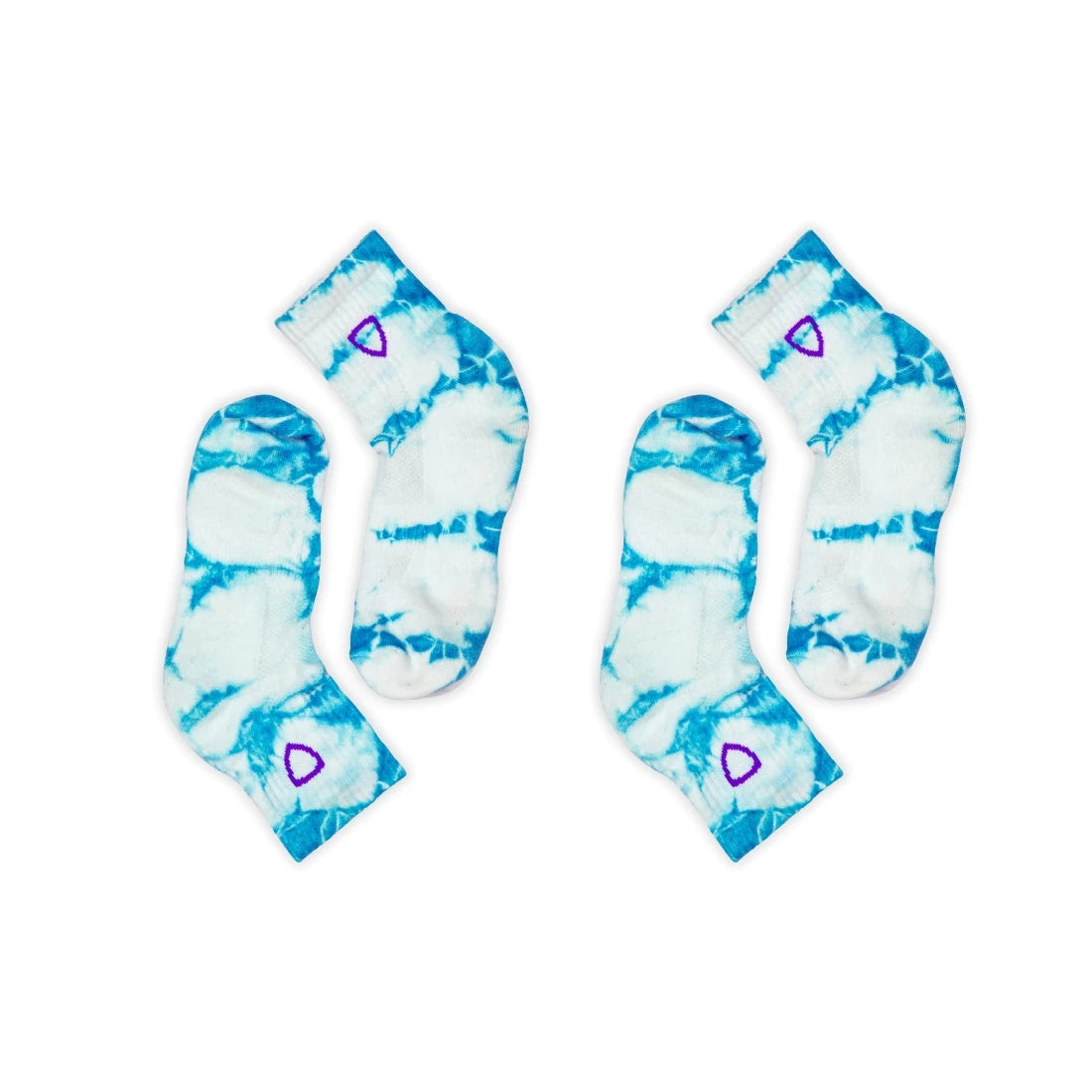 Helios Styocks Tie & Dye Ankle Length Cushion Socks - Sky Blue
