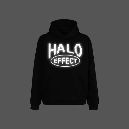 Halo Effect Unisex Heatmap Reflective Black Hoodie
