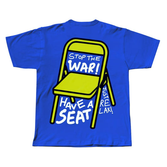 WalaWali Unisex Blue 'The War Chair' Oversize Recycled Tee