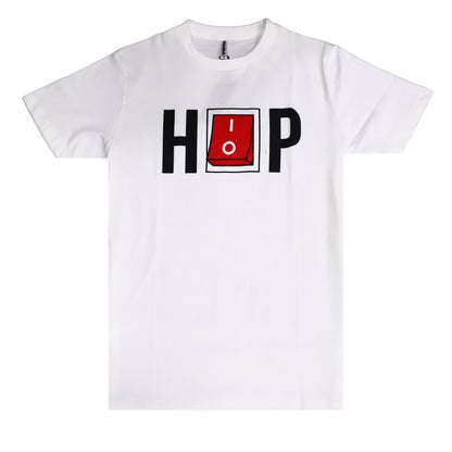 WalaWali Unisex 'Hip Hop' Slim Fit White Tee